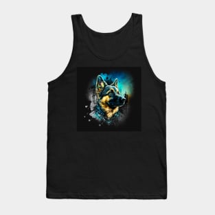 German Shepard Puppy doggy dog Sci-fi Tank Top